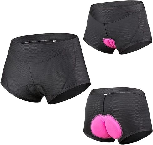 RISESBIK ملابس داخلية نسائية لركوب الدراجات، سراويل داخلية مبطنة ثلاثية الأبعاد، سراويل داخلية MTB للدراجة مع شبكة نحيفة وخفيفة الوزن in Kuwait