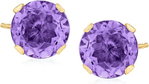 Ross-Simons 1.70 ct. t.w. Amethyst Stud Earrings in 14kt Yellow Gold in Saudi Arabia