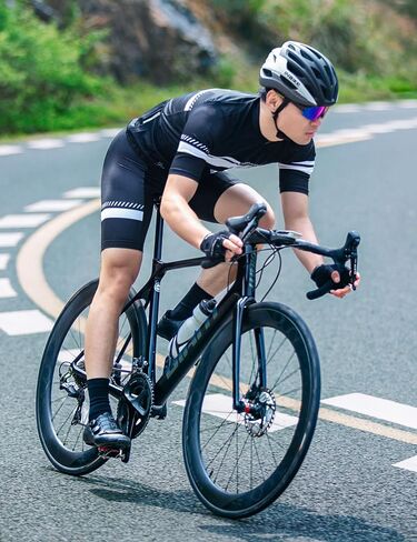 INBIKE Cycling Jersey Mens Set Reflective Breathable Biking Outfit Quick-Dry Bib Bicycle Jersey with 3D Padded Shorts in Kuwait