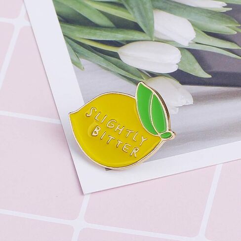Comelyjewel Lemon Enamel Brooch Pin Backpack Hat Bag Accessory Badge Jewellery- Slightly Bitter Useful and Practical in Saudi Arabia