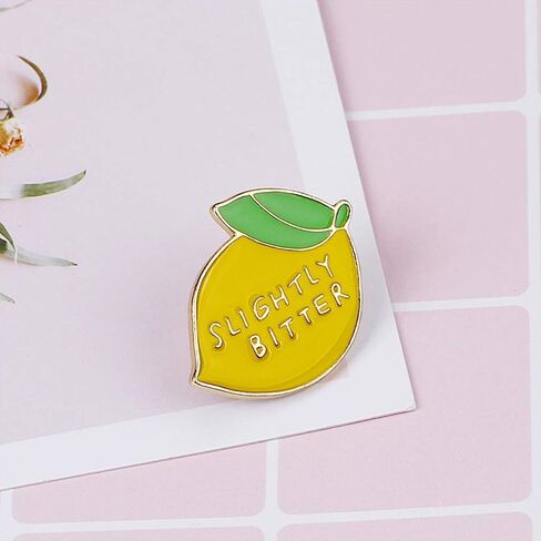 Comelyjewel Lemon Enamel Brooch Pin Backpack Hat Bag Accessory Badge Jewellery- Slightly Bitter Useful and Practical in Saudi Arabia