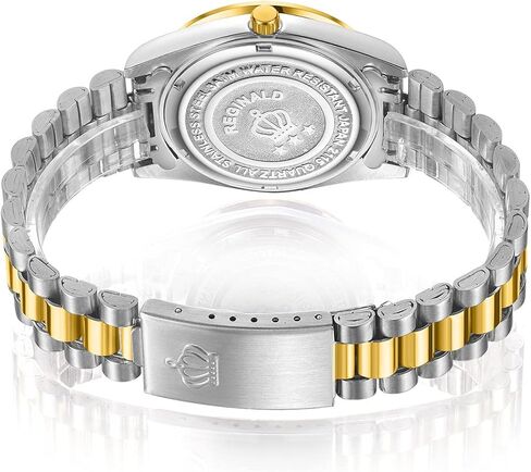 Reginald Unisex Watch Hands Sapphire Full Gold Stainless Steel Quartz Dial Watches in Kuwait