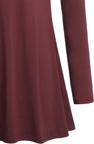 Ouncuty Women Fall Long Sleeve Tops Shawl Neck Button Down Dressy Blouses Shirts in Kuwait