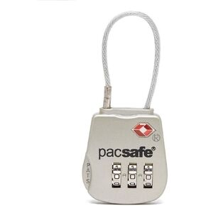 قفل كابل Pacsafe Prosafe 800 TSA مقبول بثلاثة أقراص، فضي in Kuwait