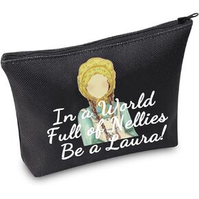 TSOTMO Laura TV Show Merchandise Gift Farmhouse Makeup Bag 70S Farm Farmer Gift Laura Novel Book Gift For TV Show Lovers Laura Book Fans Gift (Be Laura BLK)