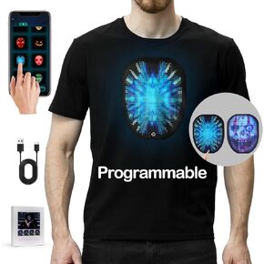 قميص LED مع ملحقات Rave قابلة للبرمجة عبر البلوتوث للحفلات in Kuwait
