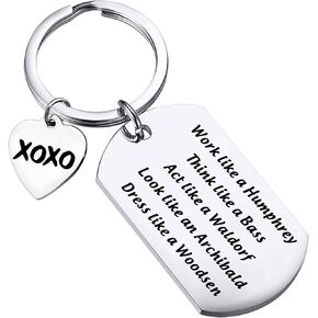 WSNANG TV Show Inspired Gift Think Like a Bass Act Like a Waldorf Keychain TV Show Fans Gift in Kuwait
