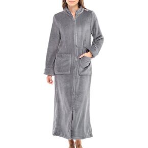 Alexander Del Rossa Women's Zip Up Fleece Robe, Soft Warm Plush Zipper Bathrobe in Saudi Arabia