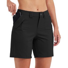 Willit Women's Golf Hiking Shorts 7" Quick Dry Athletic Shorts Casual Summer Shorts with Pockets Water Resistant in Saudi Arabia