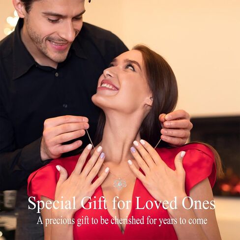 OKISIL قلادات قلادة على شكل قلب إنفينيتي للنساء، مطلية بالذهب عيار 18 قيراط ومجوهرات من الفضة الإسترلينية S925، مجموعة 5A تشيكوسلوفاكيا، هدايا عيد الميلاد السنوية لعيد الميلاد للنساء وصديقتها وزوجته وأمها وأختها in Kuwait