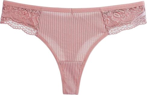 ملابس داخلية نسائية من Cotorance مقسمة بالدانتيل منخفضة الارتفاع من القطن ثونغ هيبستر بيكيني ملابس داخلية in Kuwait