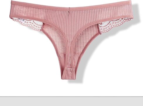 ملابس داخلية نسائية من Cotorance مقسمة بالدانتيل منخفضة الارتفاع من القطن ثونغ هيبستر بيكيني ملابس داخلية in Kuwait