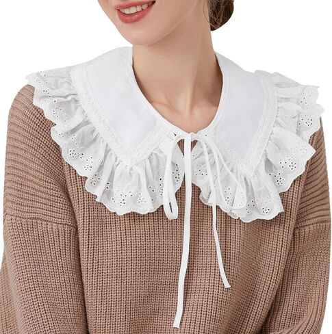 LoudSung Fake Collar Detachable Blouse False Collar Half Shirts Collar Little Shawl Top Elegant for Women Girls in Kuwait