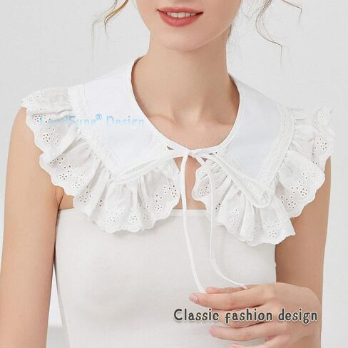 LoudSung Fake Collar Detachable Blouse False Collar Half Shirts Collar Little Shawl Top Elegant for Women Girls in Kuwait