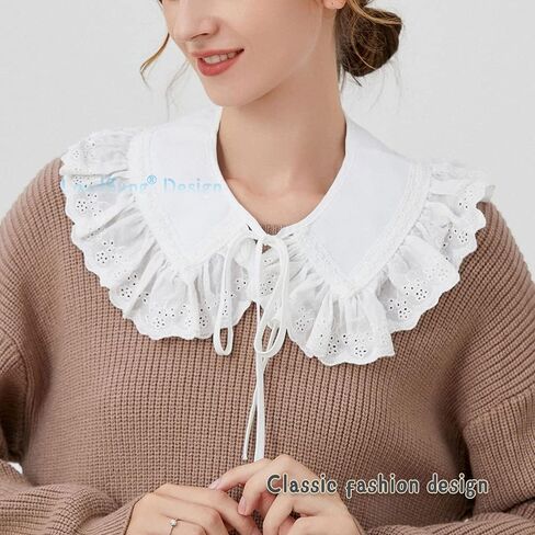 LoudSung Fake Collar Detachable Blouse False Collar Half Shirts Collar Little Shawl Top Elegant for Women Girls in Kuwait