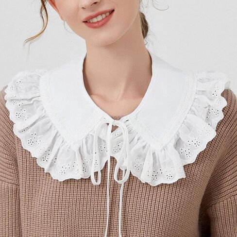 LoudSung Fake Collar Detachable Blouse False Collar Half Shirts Collar Little Shawl Top Elegant for Women Girls in Kuwait