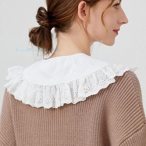 LoudSung Fake Collar Detachable Blouse False Collar Half Shirts Collar Little Shawl Top Elegant for Women Girls in Kuwait
