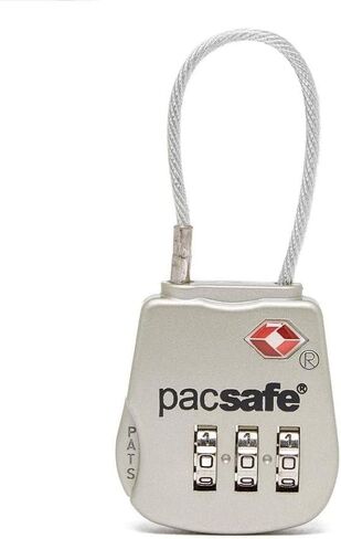 Pacsafe Prosafe 800 TSA Accepted 3-Dial Cable Lock, Silver in Saudi Arabia