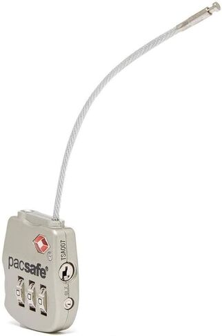 Pacsafe Prosafe 800 TSA Accepted 3-Dial Cable Lock, Silver in Saudi Arabia