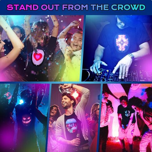 قميص LED مع ملحقات Rave قابلة للبرمجة عبر البلوتوث للحفلات in Kuwait