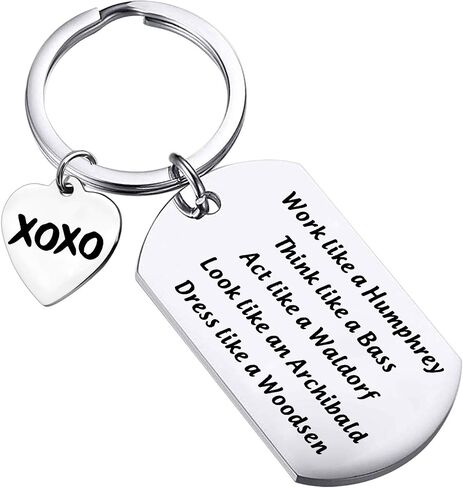 WSNANG TV Show Inspired Gift Think Like a Bass Act Like a Waldorf Keychain TV Show Fans Gift in Saudi Arabia