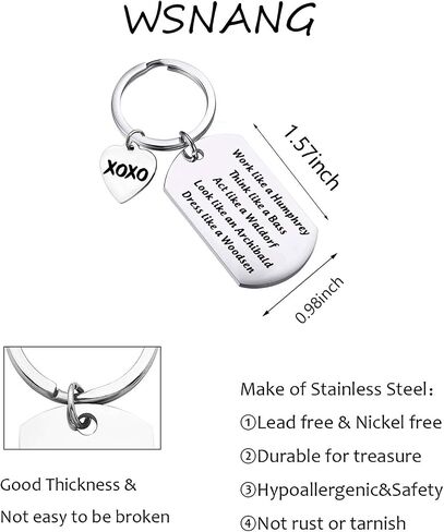 WSNANG TV Show Inspired Gift Think Like a Bass Act Like a Waldorf Keychain TV Show Fans Gift in Saudi Arabia