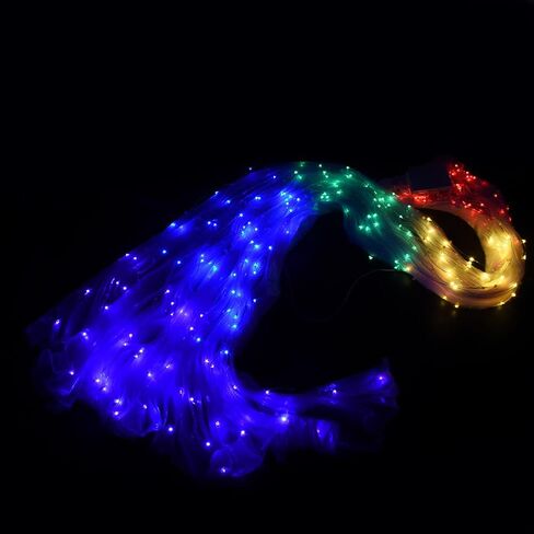 BWWNBY الرقص الشرقي إيزيس الجناح، عمود إضاءة LED أجنحة الملاك للأطفال، عيد الهالوين عيد الميلاد تضيء المرحلة ارتداء الدعائم الأداء الهذيان in Kuwait