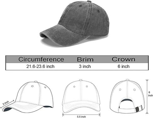 Waldeal Twin Mom Gift Women's Baseball Cap, Adjustable Hat Distressed Retro Denim Washed for Women in Kuwait