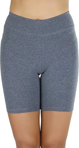 ToBeInStyle Women's Cotton-Spandex Blend 15" Outseam Shorts in Saudi Arabia