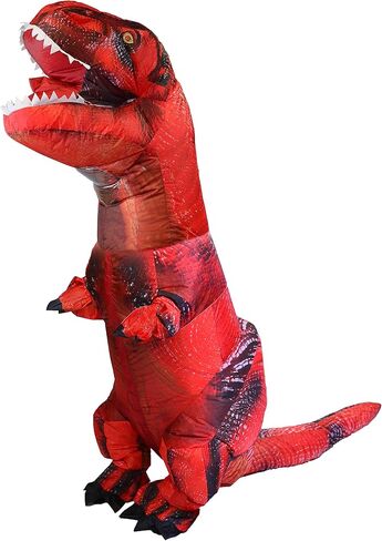 SYNCFUN Inflatable Costume Tyrannosaurus Rex T-Rex Dinosaur Air Blow-up Deluxe Halloween Costume - Adult Size in Saudi Arabia
