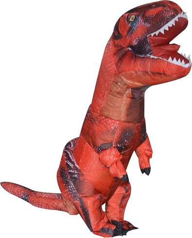 SYNCFUN Inflatable Costume Tyrannosaurus Rex T-Rex Dinosaur Air Blow-up Deluxe Halloween Costume - Adult Size in Saudi Arabia