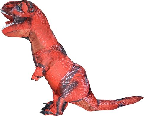 SYNCFUN Inflatable Costume Tyrannosaurus Rex T-Rex Dinosaur Air Blow-up Deluxe Halloween Costume - Adult Size in Saudi Arabia