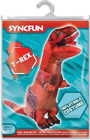 SYNCFUN Inflatable Costume Tyrannosaurus Rex T-Rex Dinosaur Air Blow-up Deluxe Halloween Costume - Adult Size in Saudi Arabia