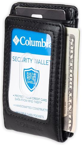 Columbia Men's Leather Front Pocket Wallet Card Holder for Travel in Kuwait