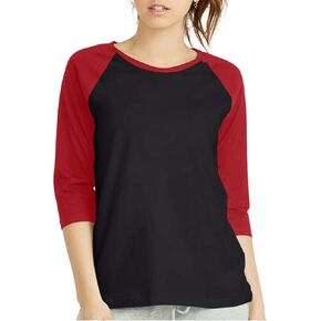 Women 3/4 Sleeve Baseball Tee - Raglan Shirts Jersey Tops Quarter Sleeve Shirt Tees in Kuwait