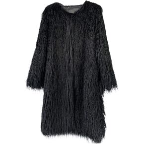 Vickstco Women's Fluffy Faux Fur Long Jacket Overcoat Winter Spring Warm Outwear Parka Coat Outwear