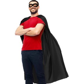 D.Q.Z Adults Superhero-Cape and Mask for Men Women-Superhero Halloween Vampire Costume Dress-Up Party