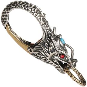 BESPORTBLE Dragon Head Keychain Vintage Feng Shui Chinese Dragon Bead Key Ring Good Luck Key Holder Car Purse Bag Charm Pendent for Safely Wealth Porsperity Success in Kuwait