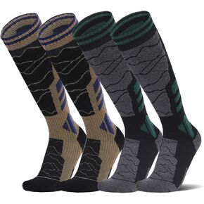 جوارب DarkCom للرجال والنساء للتزلج قابلة للتنفس، جوارب تزلج من صوف ميرينو دافئة ومريحة للتزلج على الجليد in Kuwait