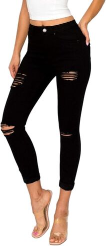 الشمع جان المرأة رفع الارتفاع المدمرة نحيل كابري في الجينز in Kuwait