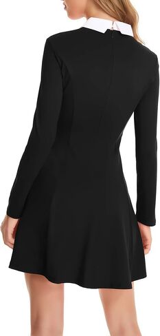 GUBERRY Womens Long Sleeve Peter Pan Collar Halloween Fit and Flare Skater Dress in Kuwait