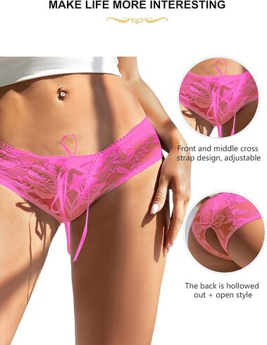 ملابس داخلية نسائية من الدانتيل من Ohyeahlady ملابس داخلية مثيرة بدون حمالات مقاس كبير سراويل داخلية محببة ثونج جي سترينج in Kuwait
