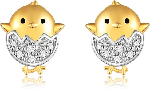 Chicken Earrings S925 Sterling Silver Chicken turkey Stud Earrings Chicken Thanksgiving Christmas Jewelry Gifts for Women Girls for Chicken Lovers in Kuwait