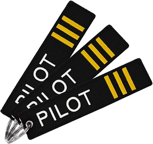 MELIFE Pilot Keychain Tag with Key Ring, 3 Pack Flag Keychain for Motorcycles, Scooters, Cars and Gifts -First Officer in Saudi Arabia