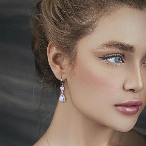 Raymard 925 الفضة الاسترليني قطع الكمثرى أقراط جوهرة، دمعة تتدلى أقراط للنساء، هدايا مجوهرات حفلة موسيقية in Kuwait