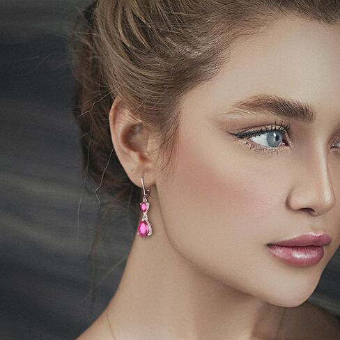 Raymard 925 الفضة الاسترليني قطع الكمثرى أقراط جوهرة، دمعة تتدلى أقراط للنساء، هدايا مجوهرات حفلة موسيقية in Kuwait