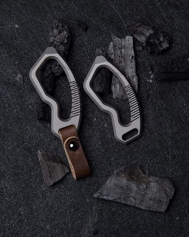 خطاف سلسلة مفاتيح من التيتانيوم A06 TC4 من اينهو مع مفك براغي لمفاتيح السيارة، حلقة مفاتيح شديدة التحمل، هدية للاستخدام اليومي, رمادي in Kuwait