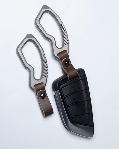 خطاف سلسلة مفاتيح من التيتانيوم A06 TC4 من اينهو مع مفك براغي لمفاتيح السيارة، حلقة مفاتيح شديدة التحمل، هدية للاستخدام اليومي, رمادي in Kuwait