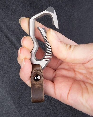 خطاف سلسلة مفاتيح من التيتانيوم A06 TC4 من اينهو مع مفك براغي لمفاتيح السيارة، حلقة مفاتيح شديدة التحمل، هدية للاستخدام اليومي, رمادي in Kuwait