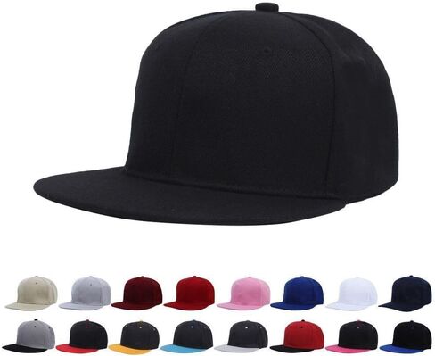 Boolavard Classic Snapback Hat Cap Hip Hop Style Flat Bill Blank Solid Color Adjustable Size in Saudi Arabia